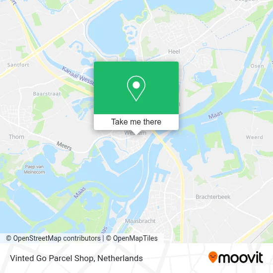 Vinted Go Parcel Shop map