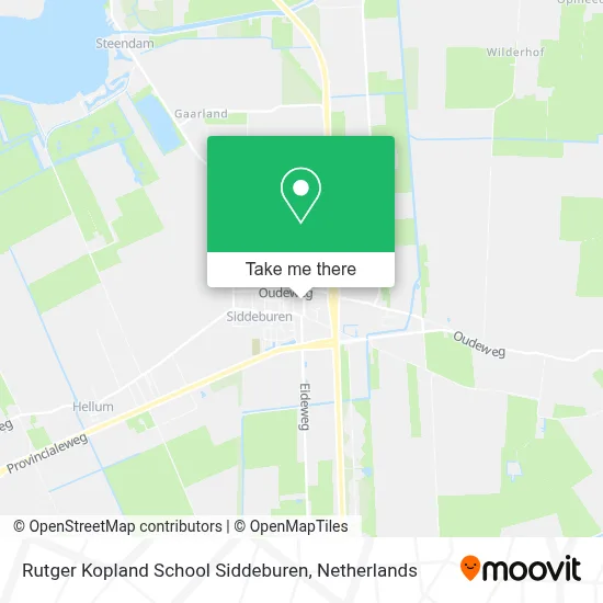 Rutger Kopland School Siddeburen map