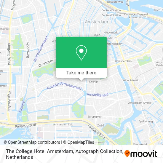 The College Hotel Amsterdam, Autograph Collection map
