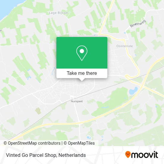 Vinted Go Parcel Shop map