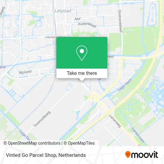 Vinted Go Parcel Shop map