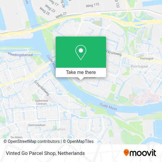 Vinted Go Parcel Shop map