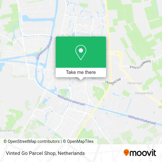 Vinted Go Parcel Shop map
