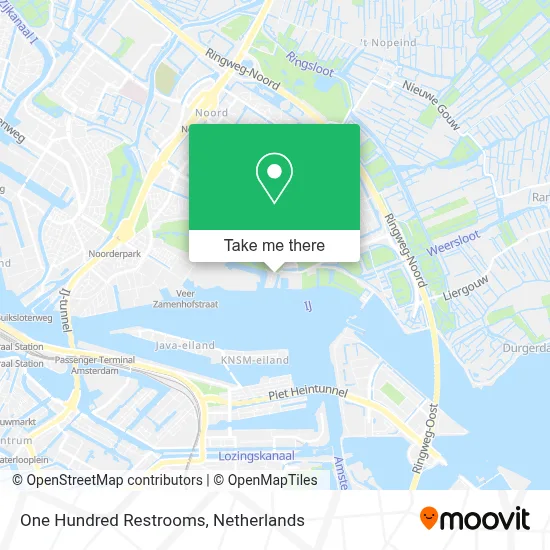 One Hundred Restrooms map