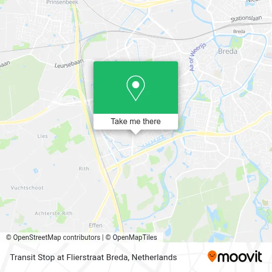 Transit Stop at Flierstraat Breda map