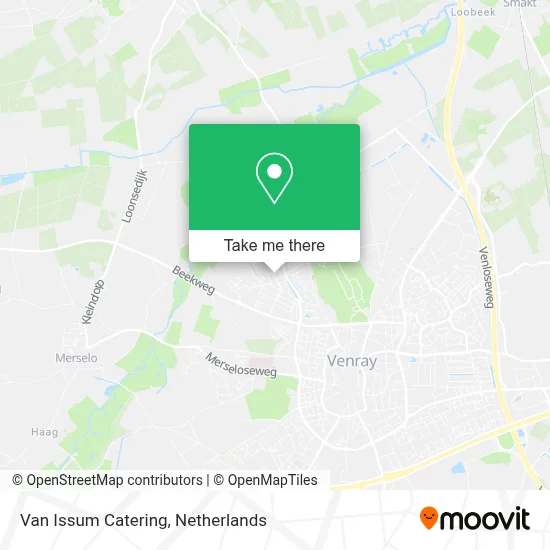 Van Issum Catering map