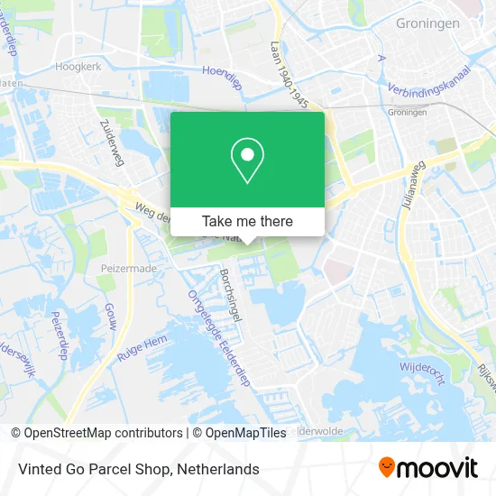 Vinted Go Parcel Shop map