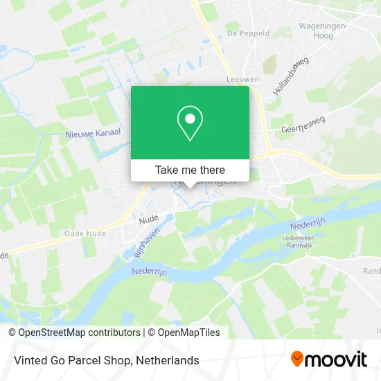 Vinted Go Parcel Shop map