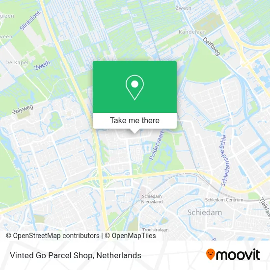 Vinted Go Parcel Shop map