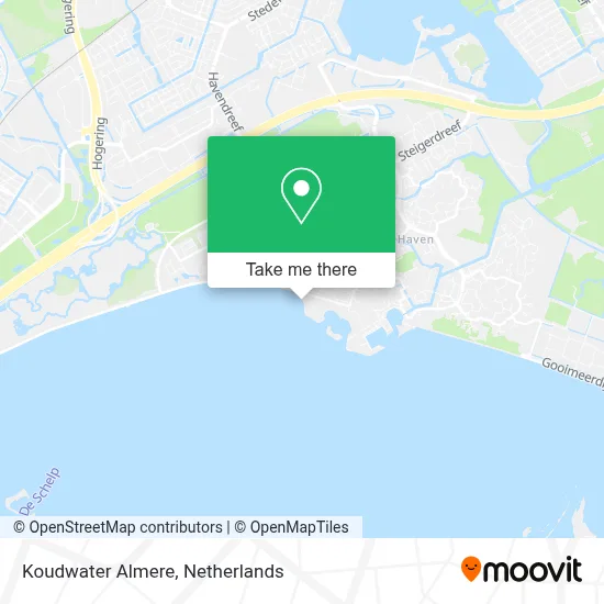 Koudwater Almere map