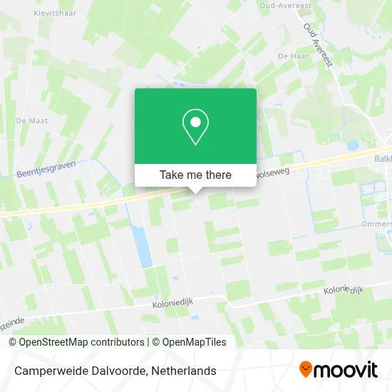 Camperweide Dalvoorde map