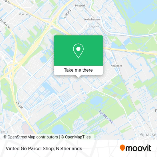 Vinted Go Parcel Shop map