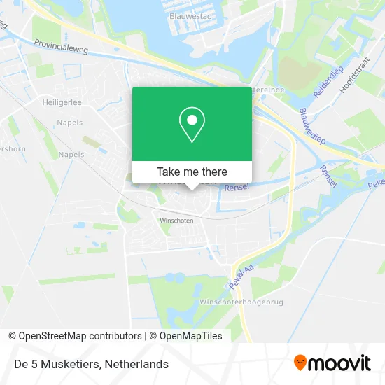 De 5 Musketiers map