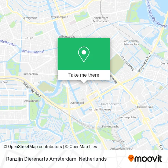Ranzijn Dierenarts Amsterdam map