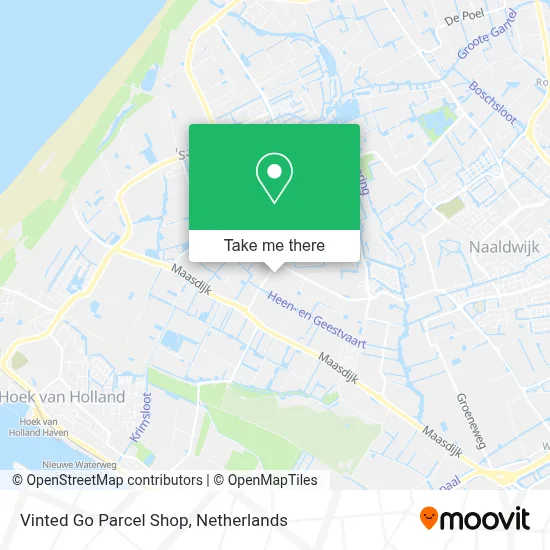 Vinted Go Parcel Shop map