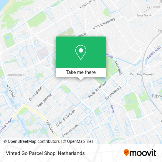 Vinted Go Parcel Shop map
