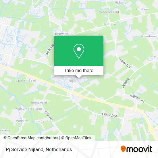 Pj Service Nijland map