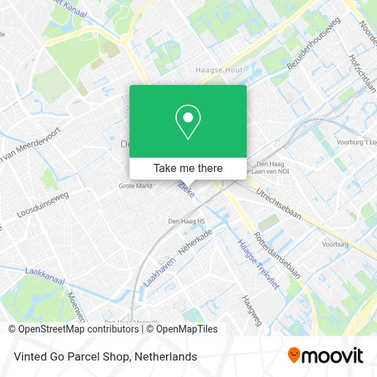 Vinted Go Parcel Shop map