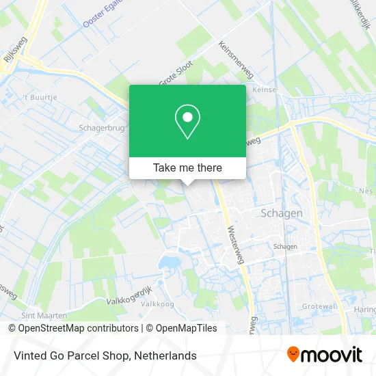 Vinted Go Parcel Shop map