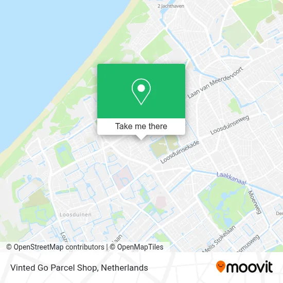 Vinted Go Parcel Shop map