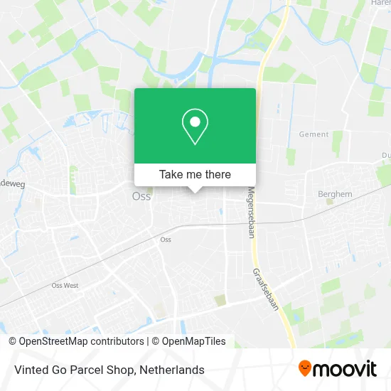 Vinted Go Parcel Shop map