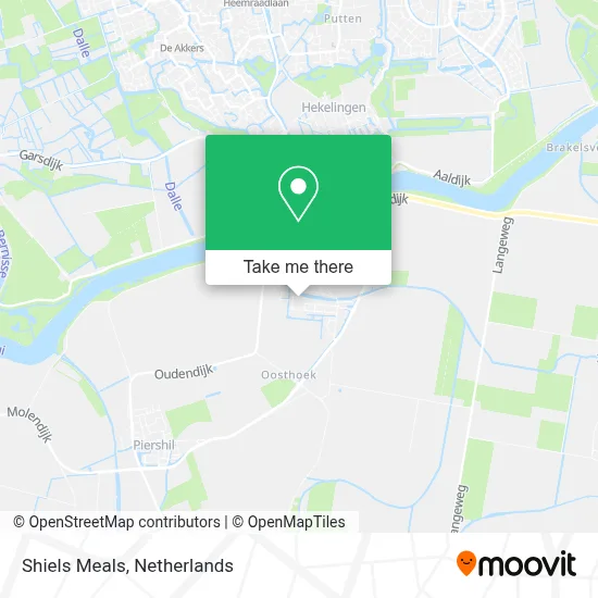 Shiels Meals map