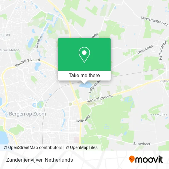 Zanderijenvijver map