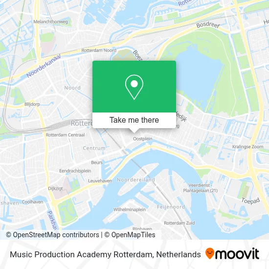Music Production Academy Rotterdam map