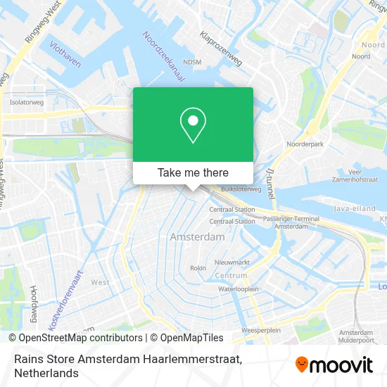 Rains Store Amsterdam Haarlemmerstraat Karte