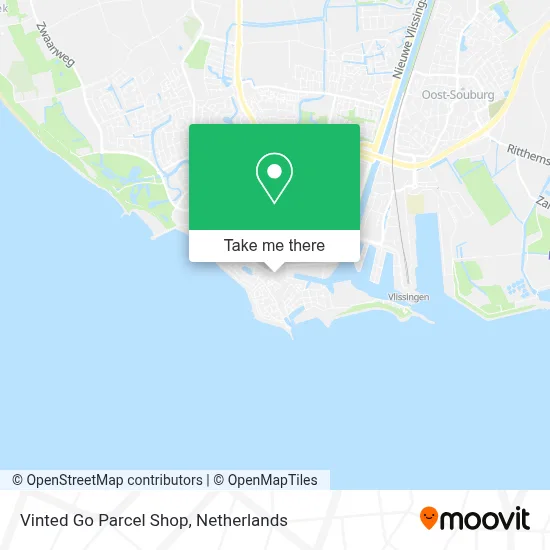 Vinted Go Parcel Shop map