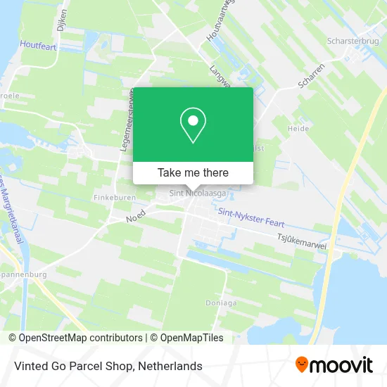 Vinted Go Parcel Shop map