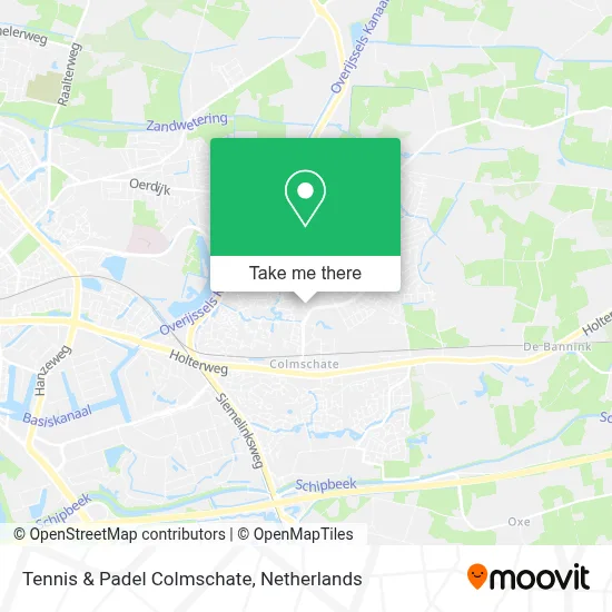 Tennis & Padel Colmschate map