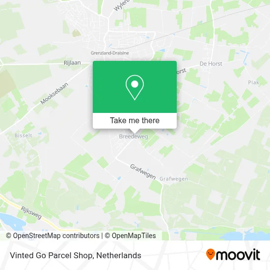 Vinted Go Parcel Shop map