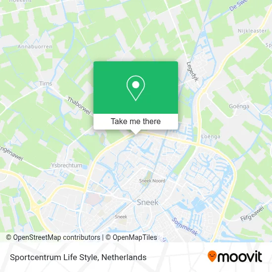 Sportcentrum Life Style map