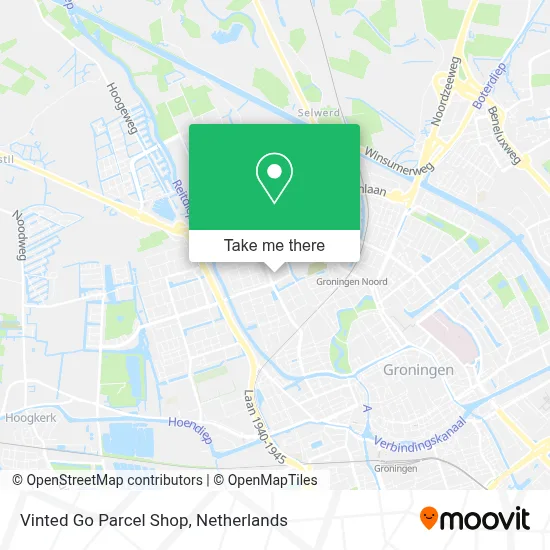 Vinted Go Parcel Shop map
