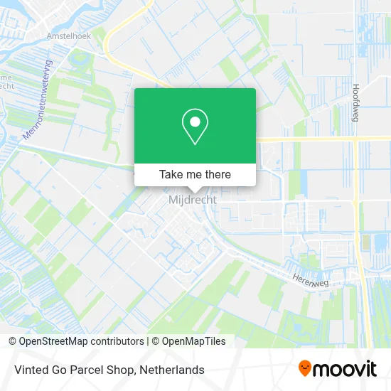 Vinted Go Parcel Shop map