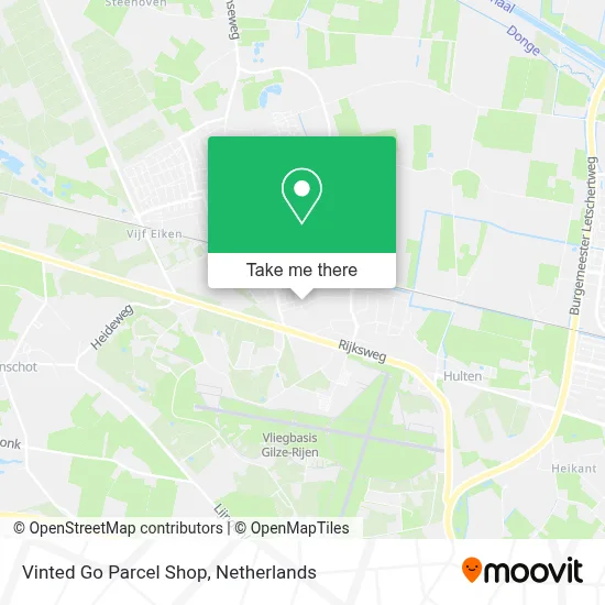 Vinted Go Parcel Shop map