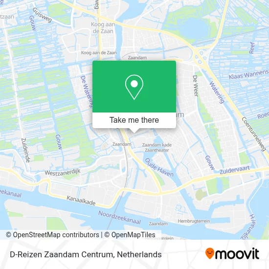 D-Reizen Zaandam Centrum map