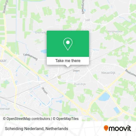 Scheiding Nederland map