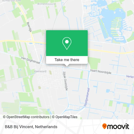 B&B Bij Vincent map
