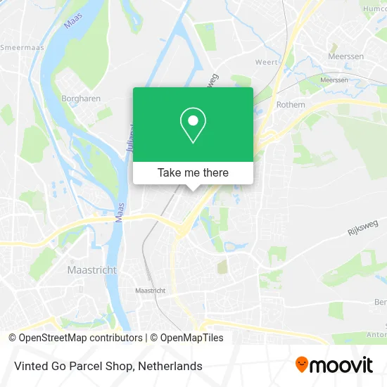 Vinted Go Parcel Shop map