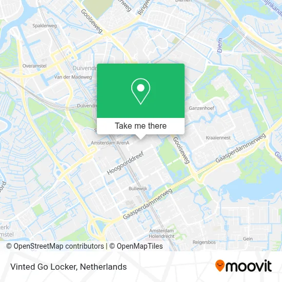 Vinted Go Locker map