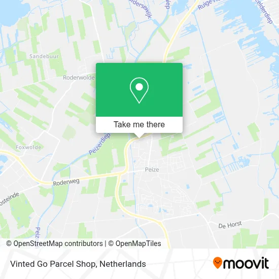 Vinted Go Parcel Shop map