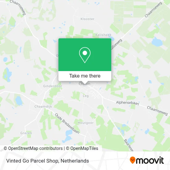 Vinted Go Parcel Shop map