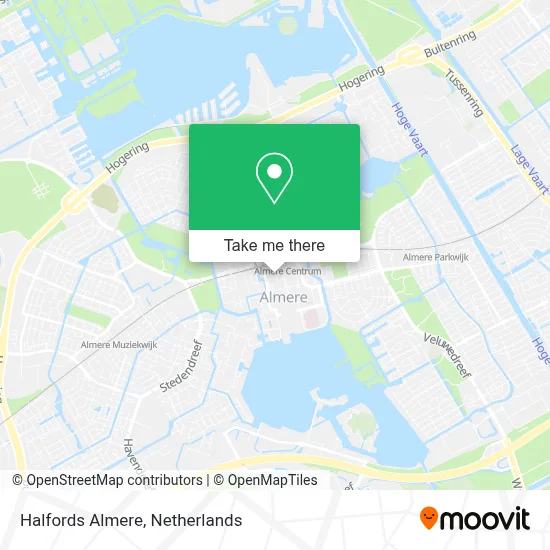 Halfords Almere map