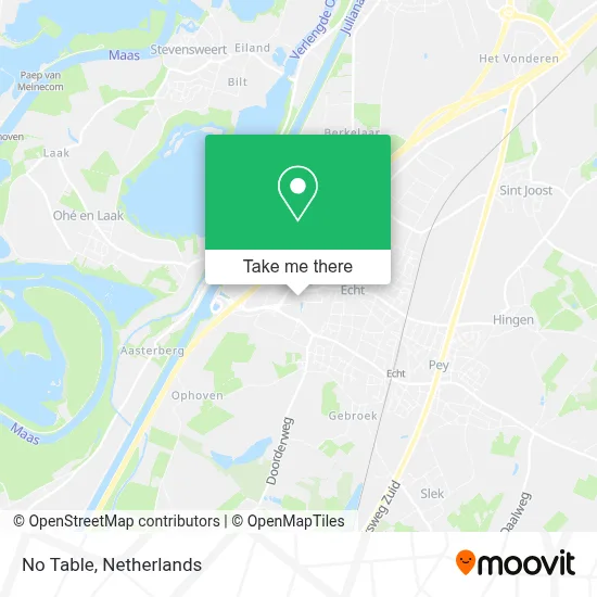 No Table map