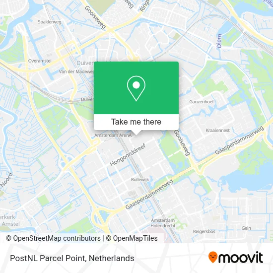 Postnl Pakketpunt map