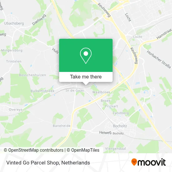 Vinted Go Parcel Shop map