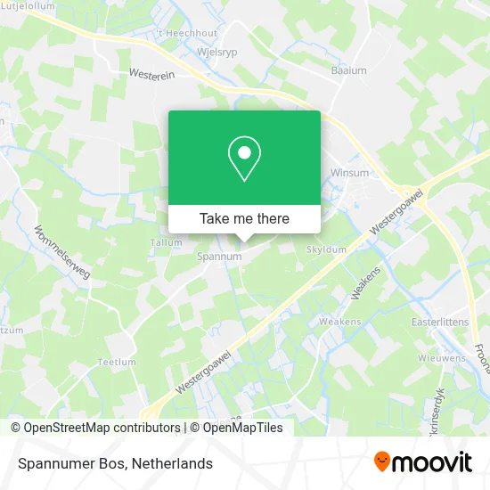 Spannumer Bos map