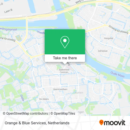 Orange & Blue Services map